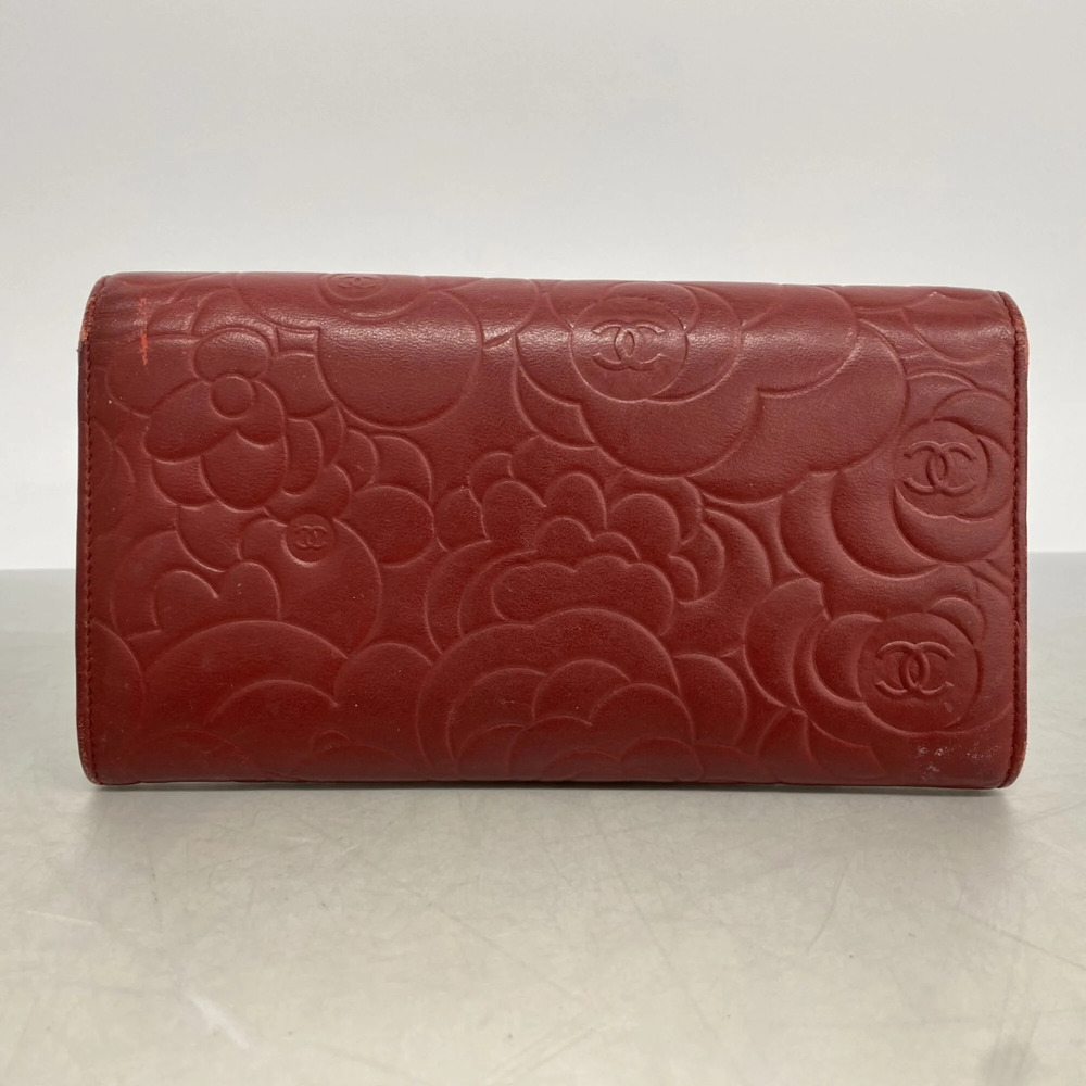 CHANEL Red Lambskin Leather Wallet - Picture 9 of 9
